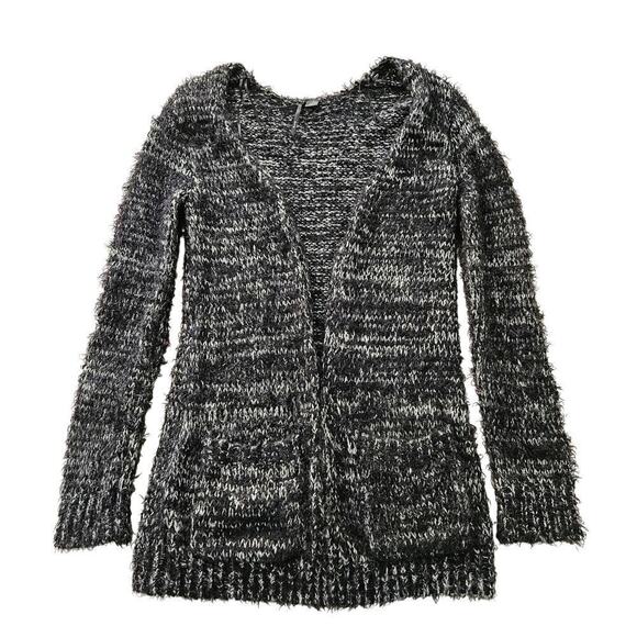 So It Is Sweaters - Open Front Fuzzy Cardigan Sweater. Front pickets. Size Large.